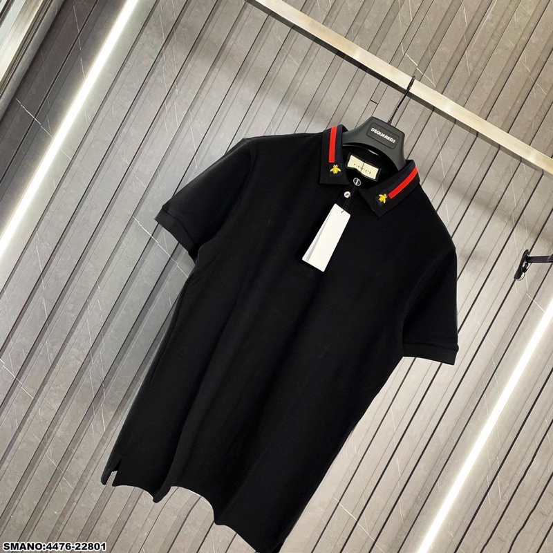 Áo Polo GC Nam Thêu Ong Siêu Đẹp - Áo Cổ Bẻ GC Thêu Hoạ Tiết Cổ Cực Chất