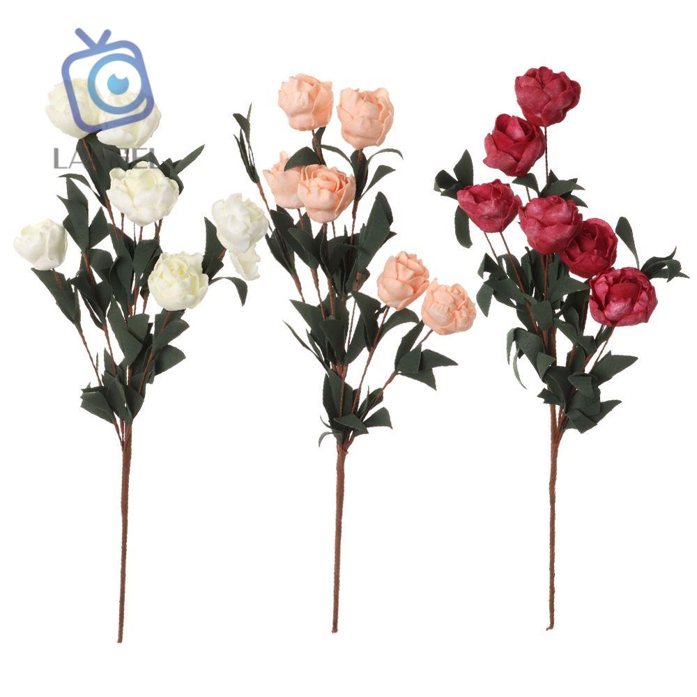 Bó Hoa Hồng Nhân Tạo PE 2 Tầng Trang Trí Tiệc Cưới|6 Nhánh Cây Giả Nhiều Màu Sắc Trang Trí Nhà Cửa