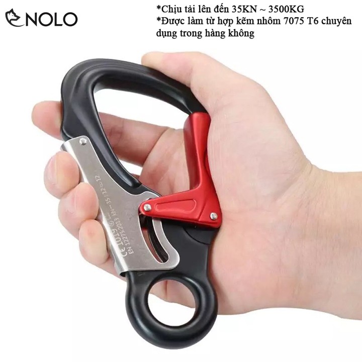 Móc Khóa Cabin Leo Núi Có Khoen Móc Dây Chịu Tải 3500kg 35000KN Hợp Kim Kẽm Nhôm 7075 T6 Chuyên Dụng