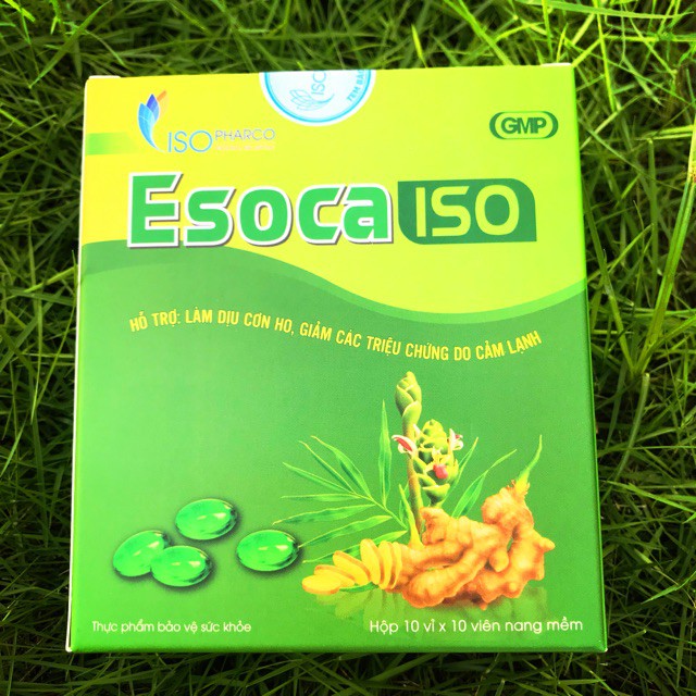 Esoca- Viên uống hỗ trợ giảm ho do viêm họng, cảm lạnh, giảm đau rát họng (Hộp 100 viên)