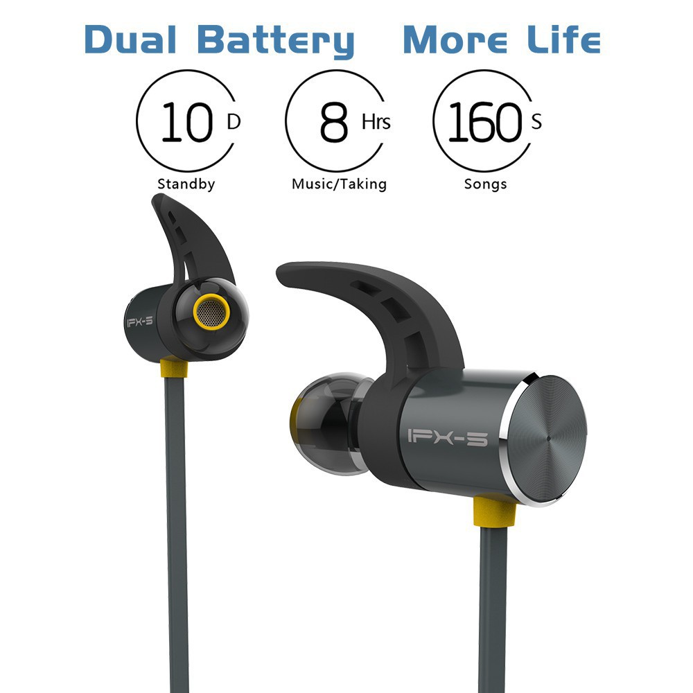 Tai Nghe Thể Thao Bluetooth Plextone BX343 (Đen) - Hàng Nhập Khẩu Loại 1