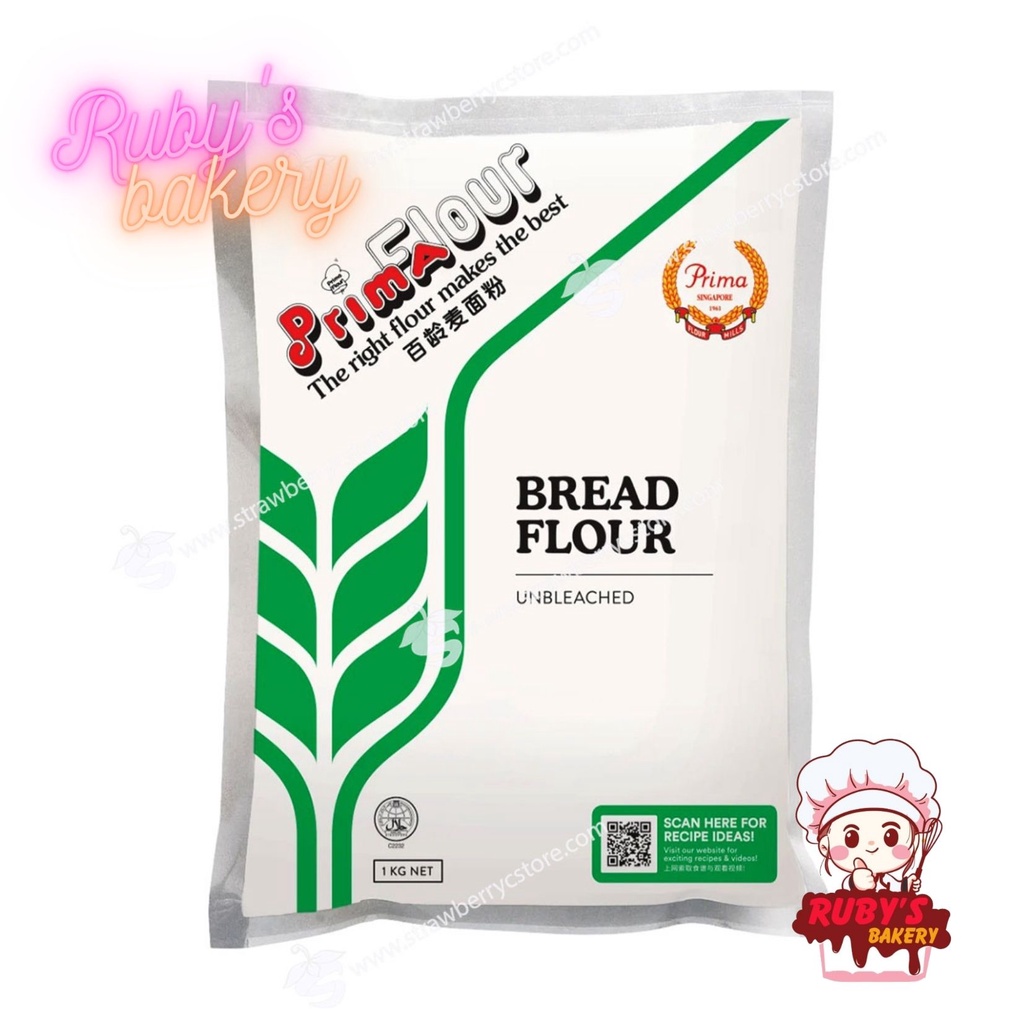 Bột Mì không tẩy trắng PRIMA số 8/ số 10/số 11/ số 13 gói 1kg - Singapore