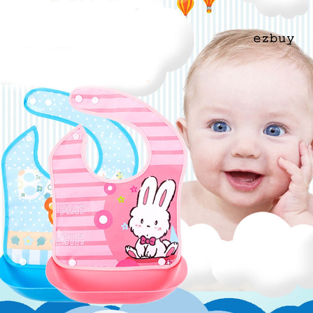 Yếm ăn chống thấm in hình động vật dễ thương dành cho bé