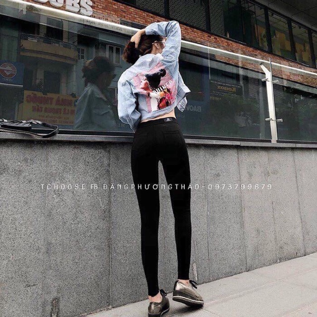QUẦN LEGGING CHẤT COTTON CẠP CAO KÈM HỘP CAM SIÊU ĐẸP 717