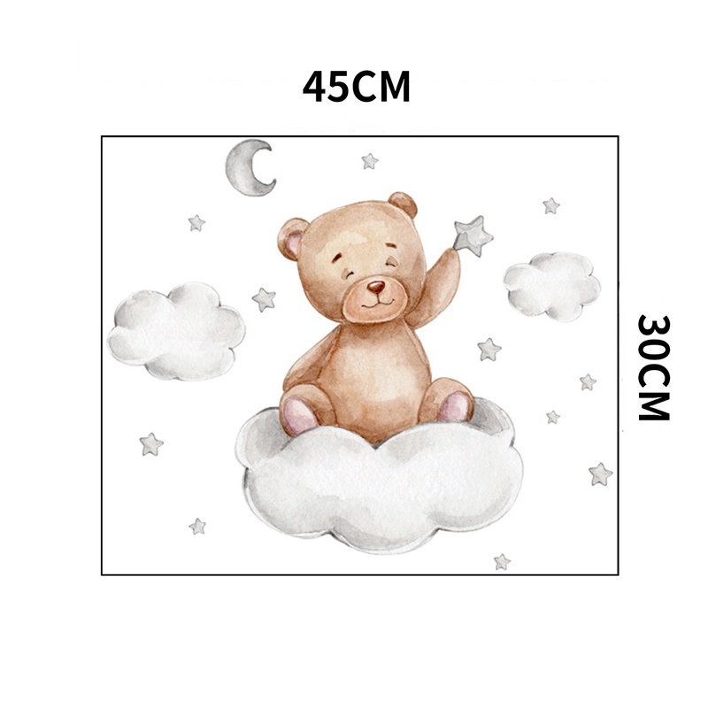 Giấy dán tường 45*30cm hoạt hình dễ thương trang trí phòng bé