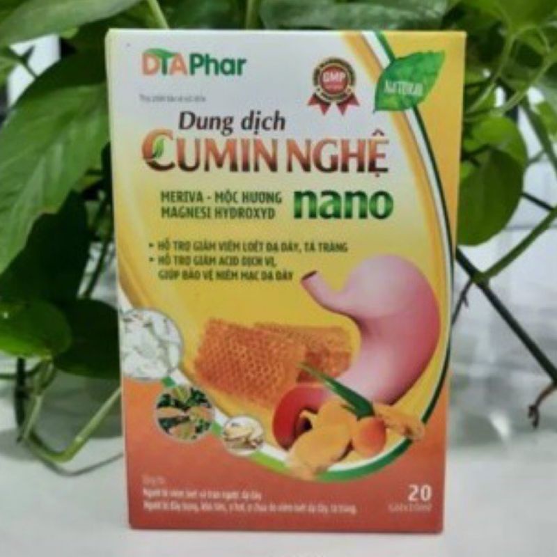 Dung dịch dạ dày cumin nghệ nano Tâm An hộp 30 gói