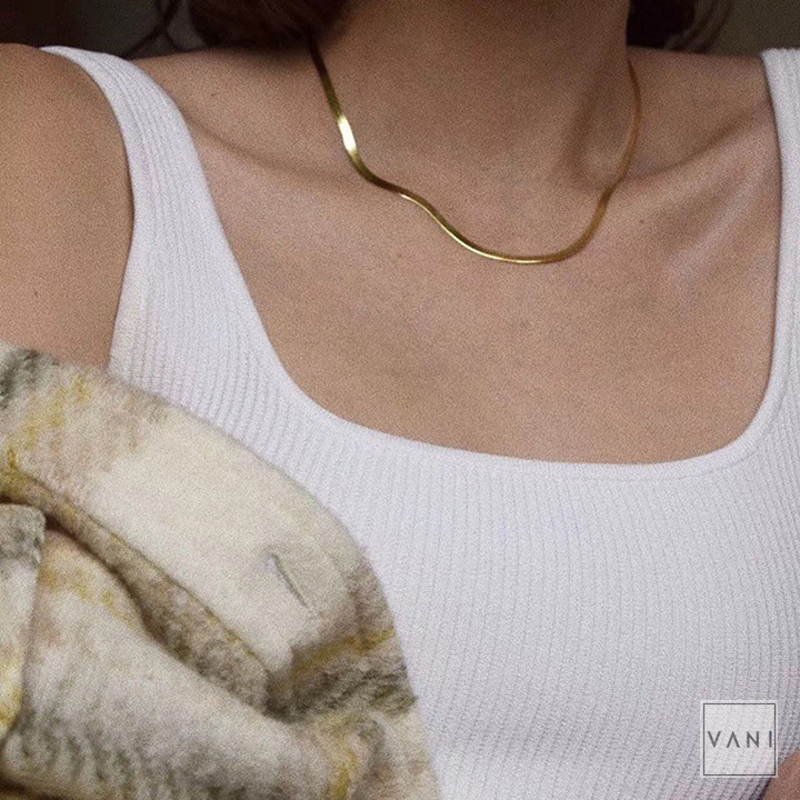 [Mã FAMARAL2 giảm 10K đơn 50K] Choker Dây Dẹp Trơn Đơn Giản, Cá Tính - Vani Store