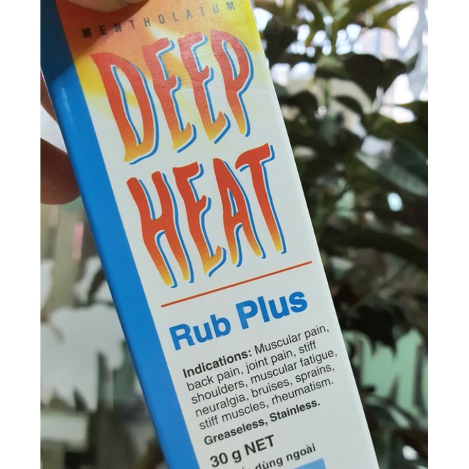 (❣️❣️❣️-5% LN cho quỹ Vacxin Covid19) Kem bôi giảm sưng đau tại chỗ Deep Heat Rub Plus - Đông Anh Pharmar