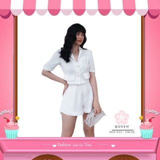 Bộ Vest Nữ Ulzzang vải bố Hàn Quốc 💖FREESHIP💖 set nữ hàn quốc hot trend KM0129