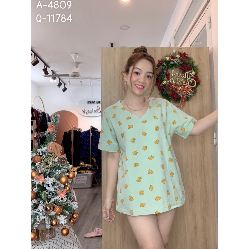 Áo thun BIG SIZE Tshirt Cổ tim CT 4809