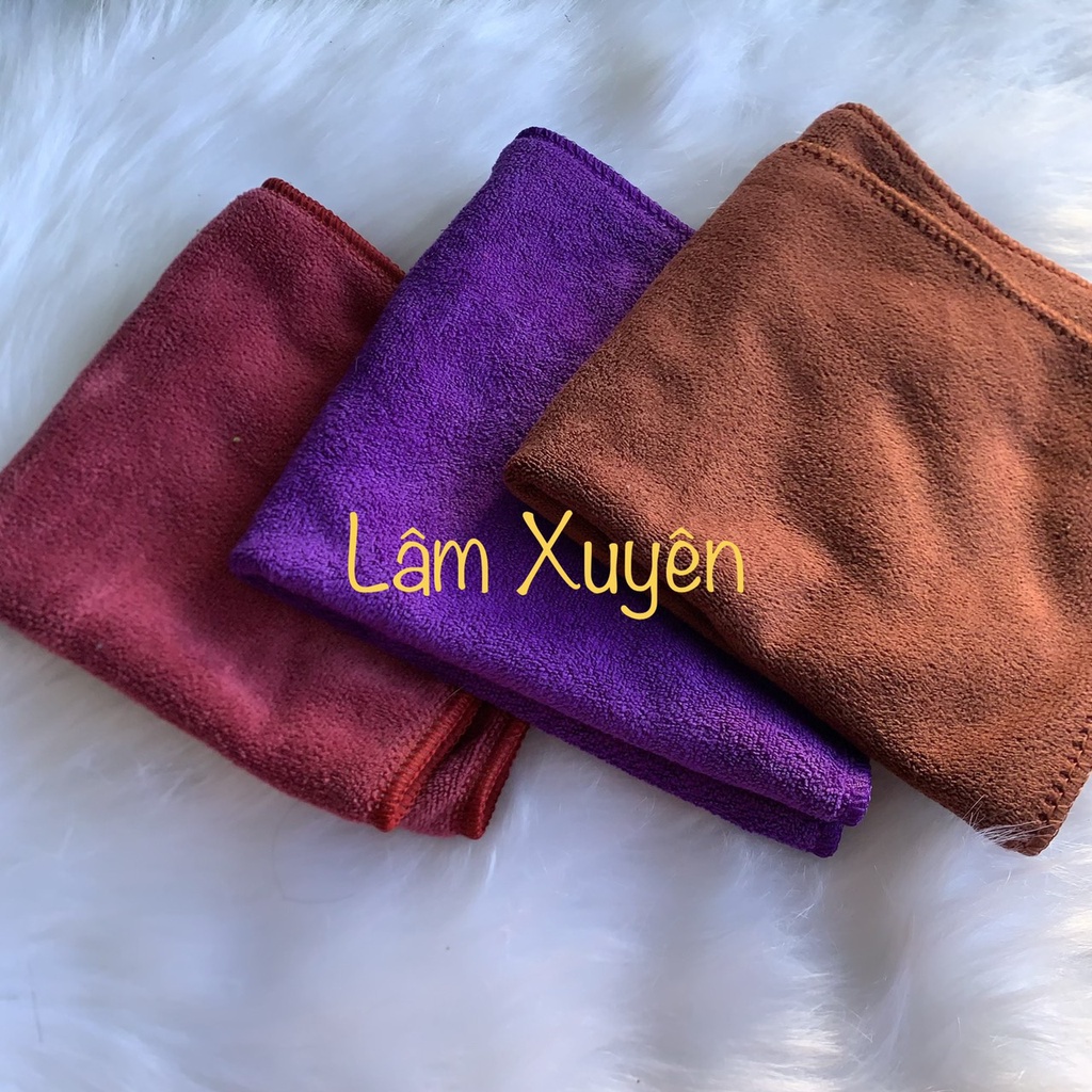 Khăn nail 👍GIÁ RẺ👍 khăn làm nail siêu mềm mịn chất liệu sợi MICROFIBER siêu thấm hút, kích thước 30x30cm không phai màu