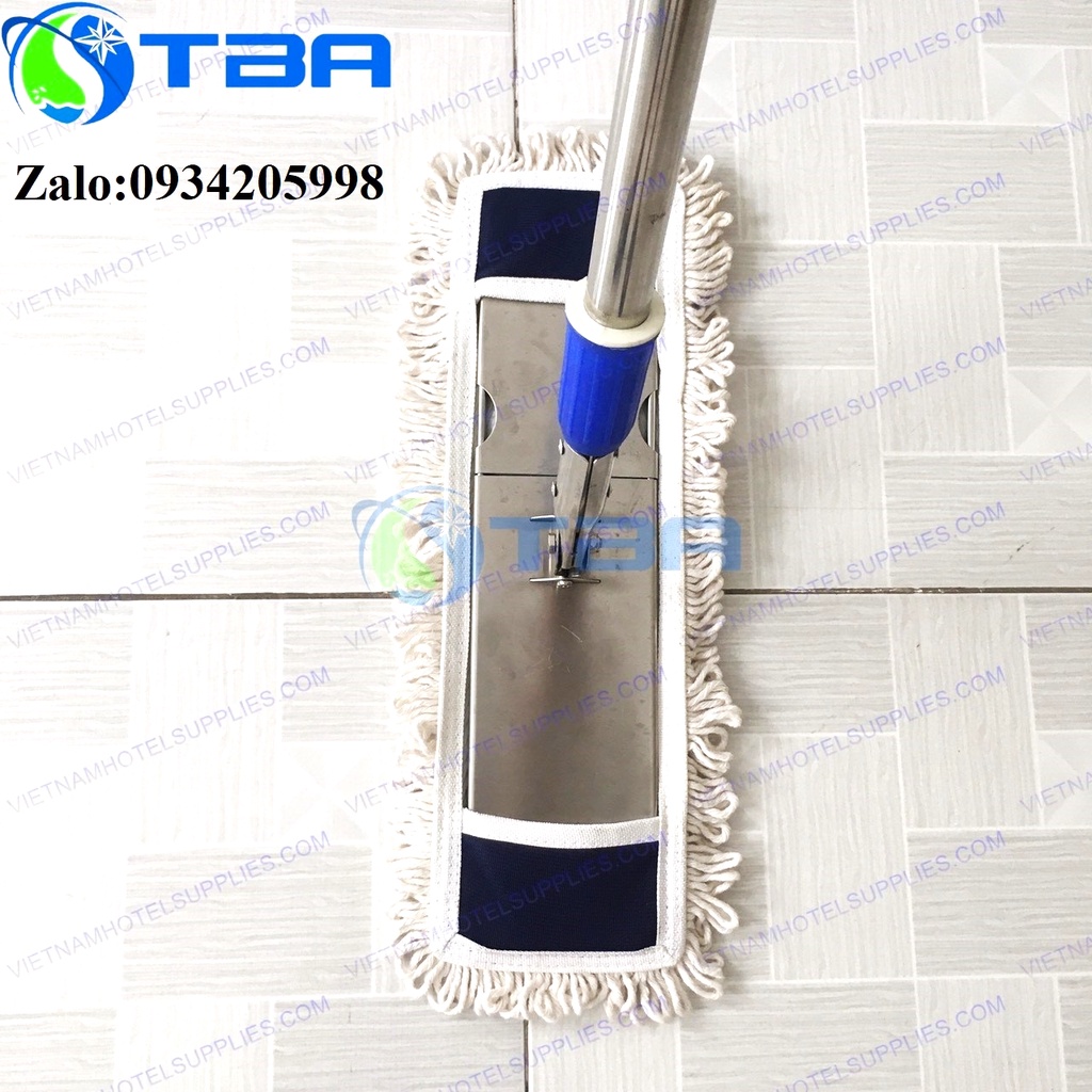 Cây lau sàn công nghiệp bản 45cm cán tăng đơ nhập khẩu sợi cotton màu trắng siêu thấm hút