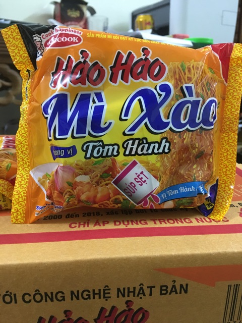 COMBO 10 GÓI MÌ XÀO HẢO HẢO TÔM HÀNH SÚP SỆT 75g