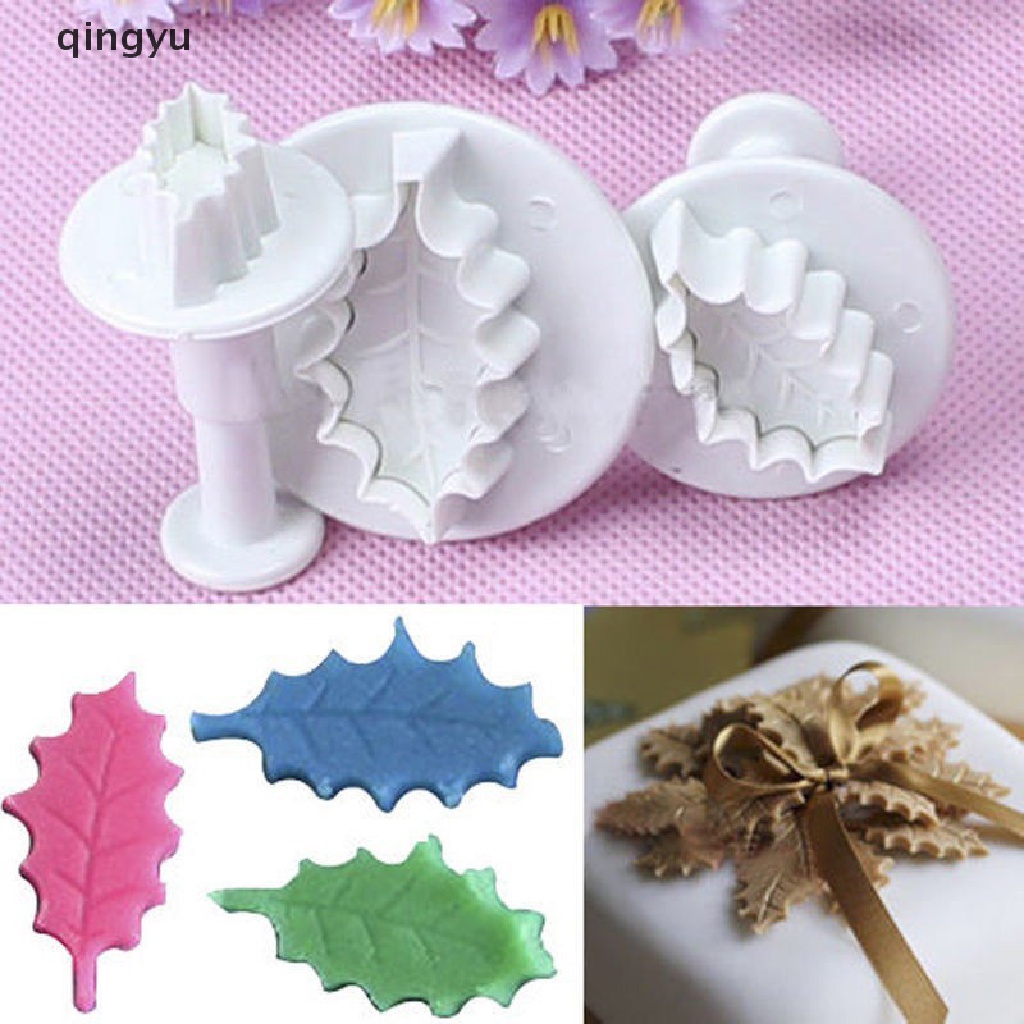 3 Khuôn Cắt Bánh Hình Chiếc Lá