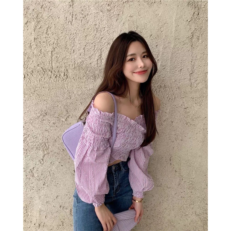 Áo trễ vai vắt chéo