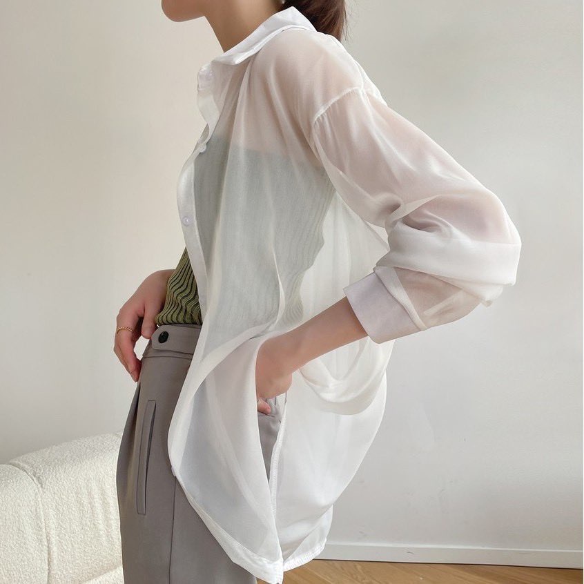 Áo khoác sơ mi dài tay vải mỏng ulzzang siêu sexyyy, thời trang Hàn tặng kèm áo 2 dây . MET SHOP