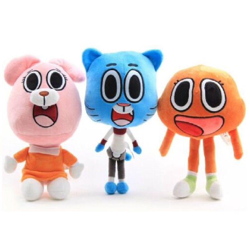 【Ready Stock！！】25cm Amazing World Gumball Plush Doll Gumbo Darwin Anais Plush Toy Kids Holiday Quà tặng