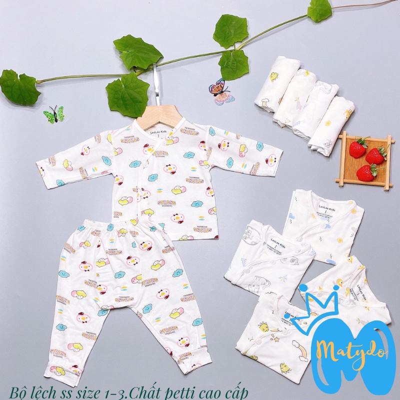Quần áo sơ sinh MATYDO bé trai bé gái mùa hè thu đông giá rẻ đồ mới sinh cho bé Leekid dài tay