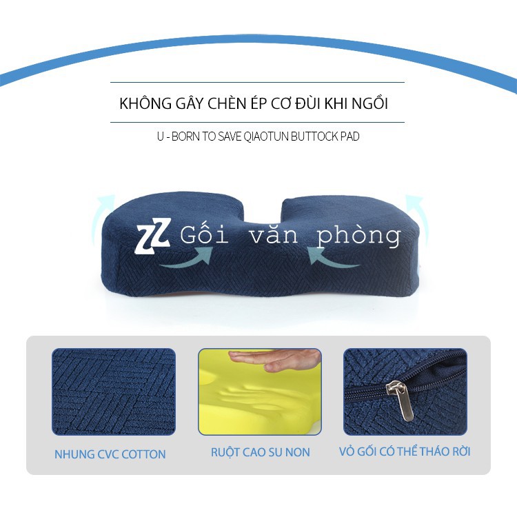 Đệm Ngồi Văn Phòng, Nệm Lót Ghế Văn Phòng Công Thái Học ZuriPillow GLM05