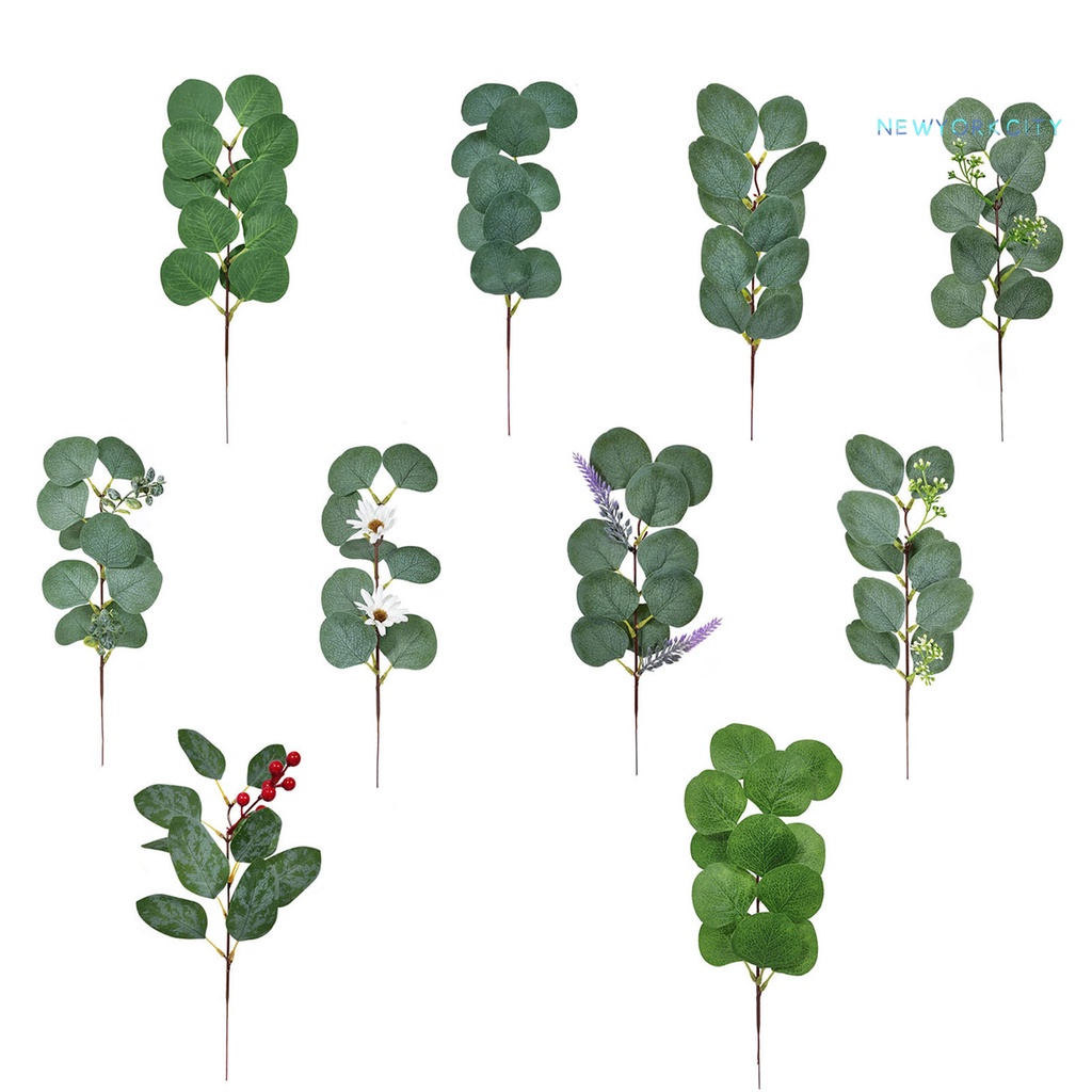 1 Bó Lá Khuynh Diệp Nhân Tạo Nhiều Màu Trang Trí Tiệc Cưới