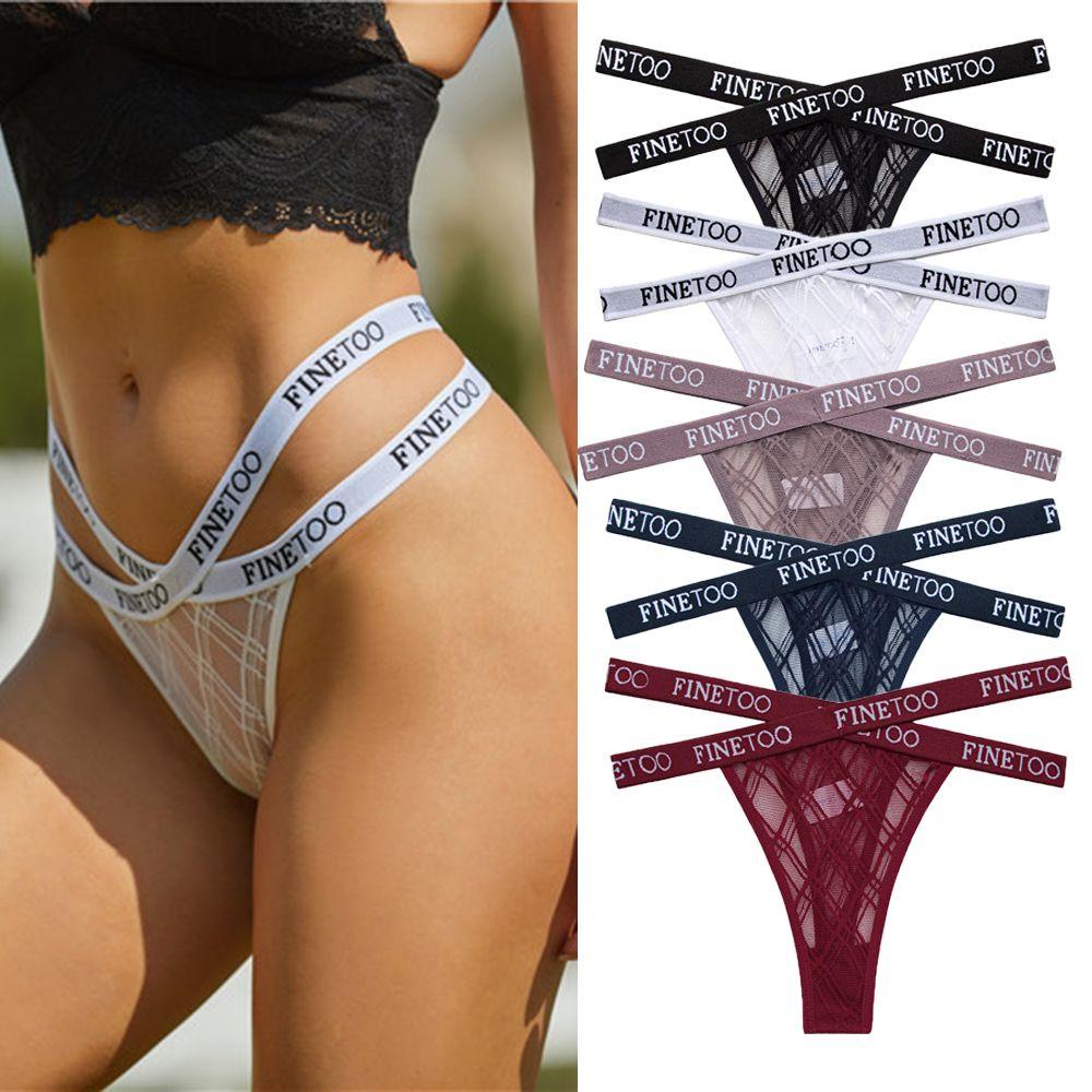 1 Quần Lót Lọt Khe Lưng Thấp Phối Lưới Dây Chéo Gợi Cảm Cho Nữ