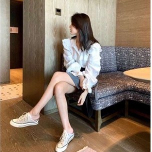 áo babydoll trắng tiểu thư viền bèo hàng QC A 286 thời trang xmin | BigBuy360 - bigbuy360.vn