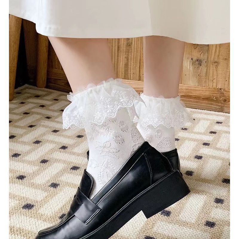 Vớ Ren Cổ Vừa Phong Cách Lolita Nhật Bản Thời Trang Xuân Hè Cho Nữ