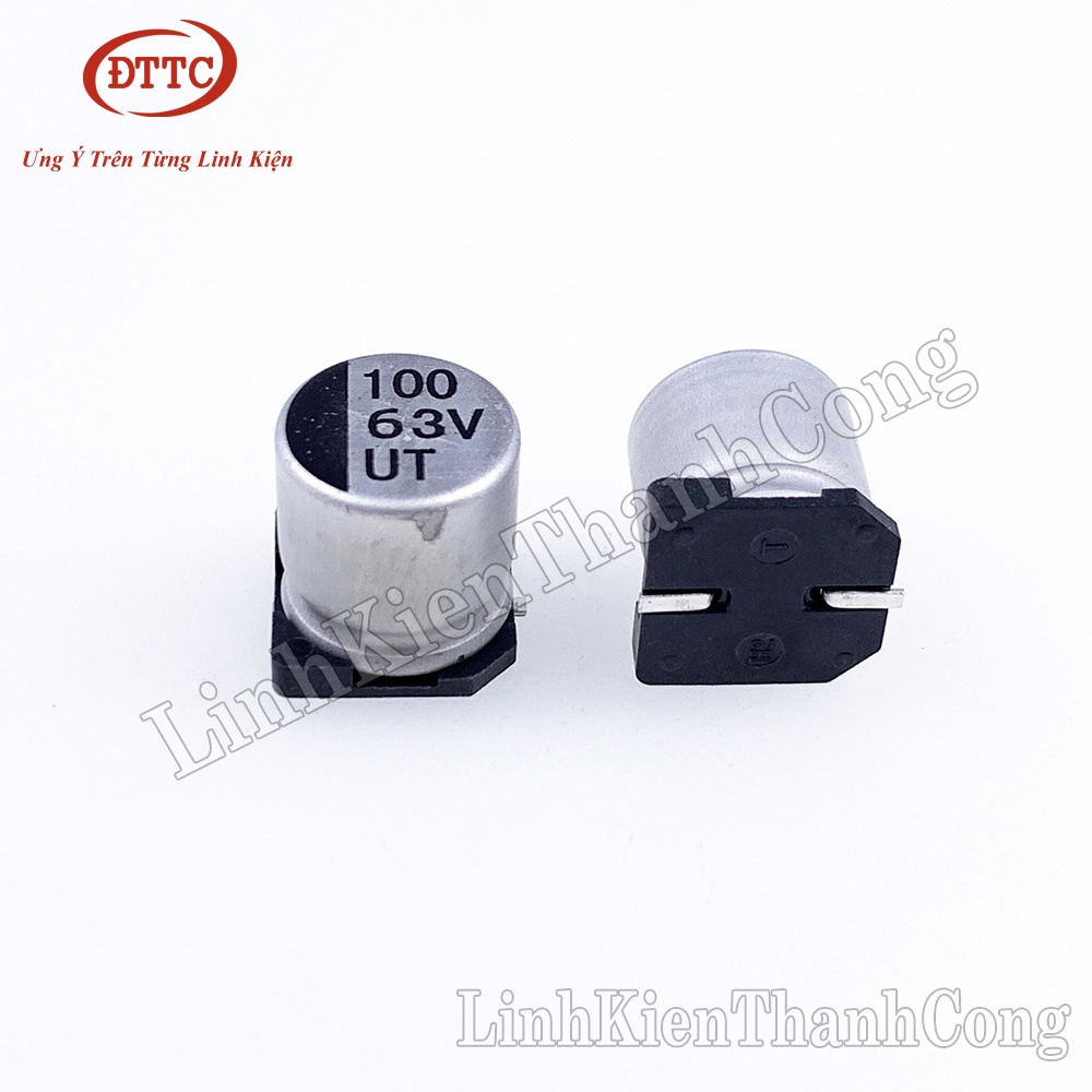 Tụ Nhôm 100uF 63V 10x10.2mm