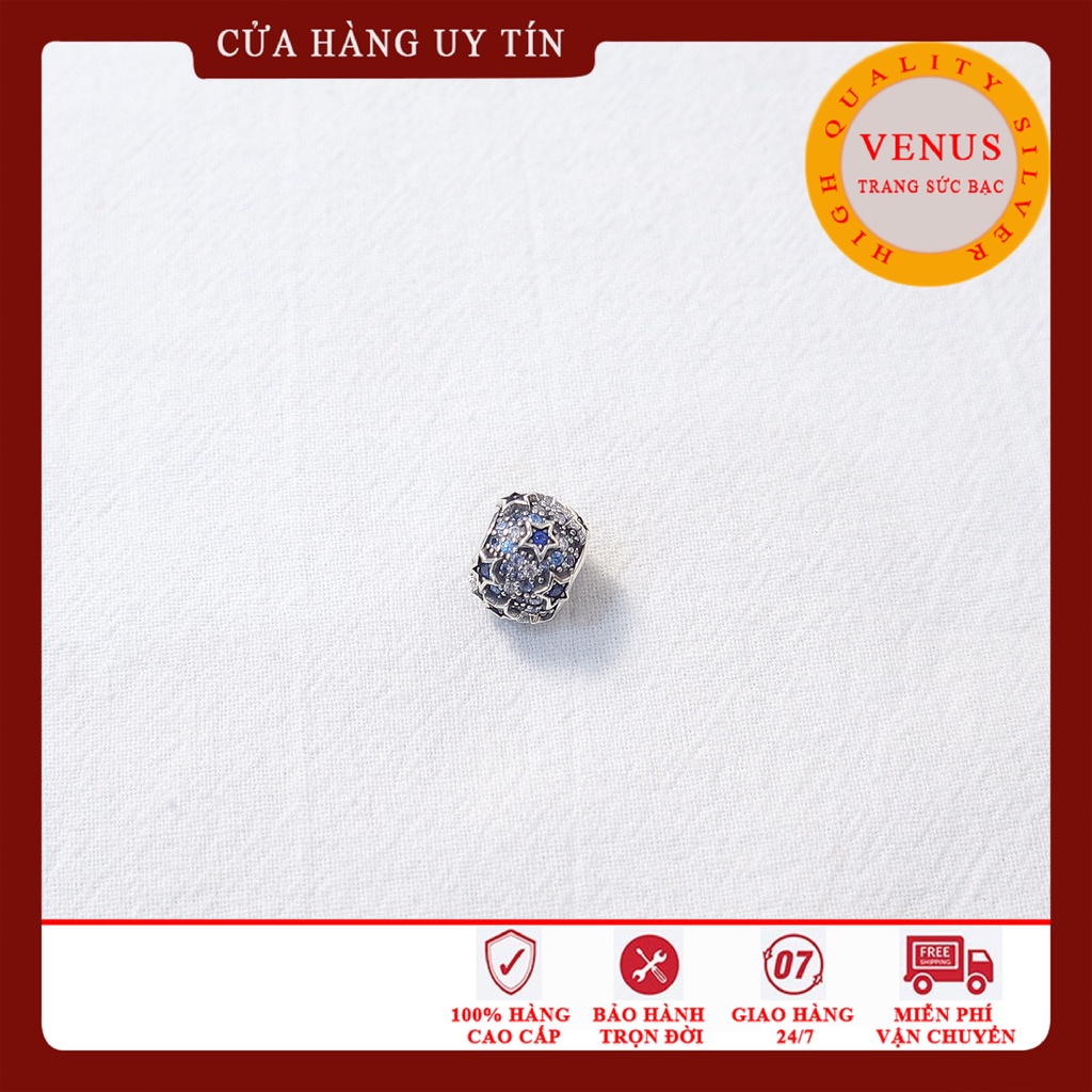 Charm cầu sao xanh- Bạc 925 cao cấp- Trang sức bạc Venus