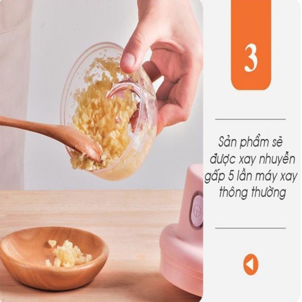 Máy xay mini cầm tay dung tích 250ml xay tỏi ớt,rau củ quả,thịt siêu tiện lợi