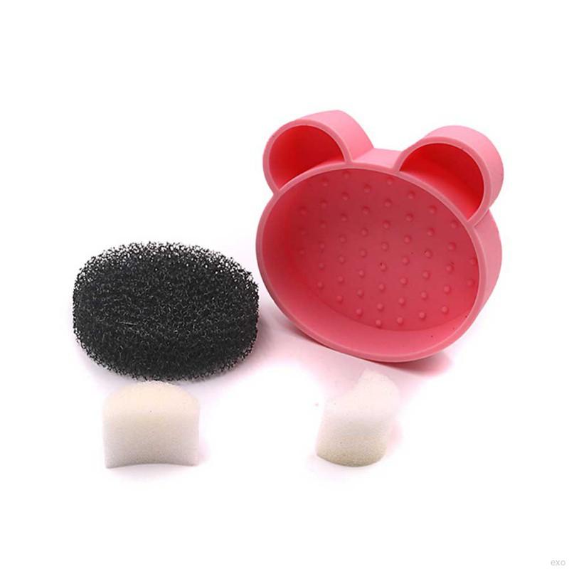 Dụng cụ mút lau chùi cọ trang điểm hình đầu Mickey