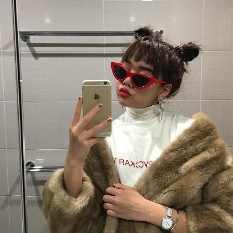 Kính Mát Mắt Mèo Phong Cách Retro Thời Trang Cho Nữ