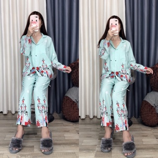 BỘ LỤA THÁI IN CHÂN - TAY DÀI
