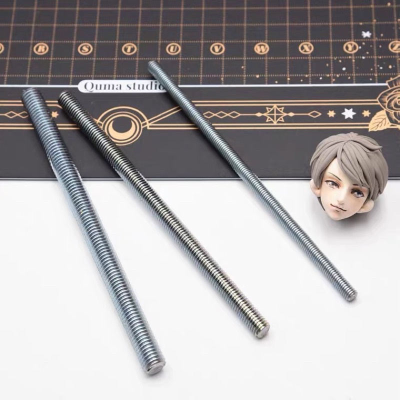 Set 3 cây lăn kim loại tạo vân tóc/vân quần áo