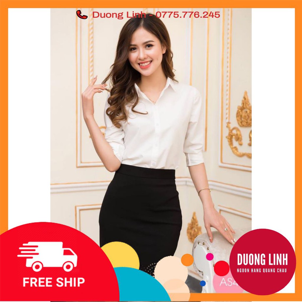 (ẢNH THẬT) SƠ MI NỮ TRẮNG CÔNG SỞ DÀI TAY CAO CẤP