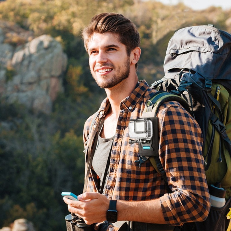 Kẹp Gắn Ba Lô Xoay 360 Độ Cho gopro hero 9 8 7 6 5 Ba Lô insta360 one r xiaomi yi 4k sjcam eken