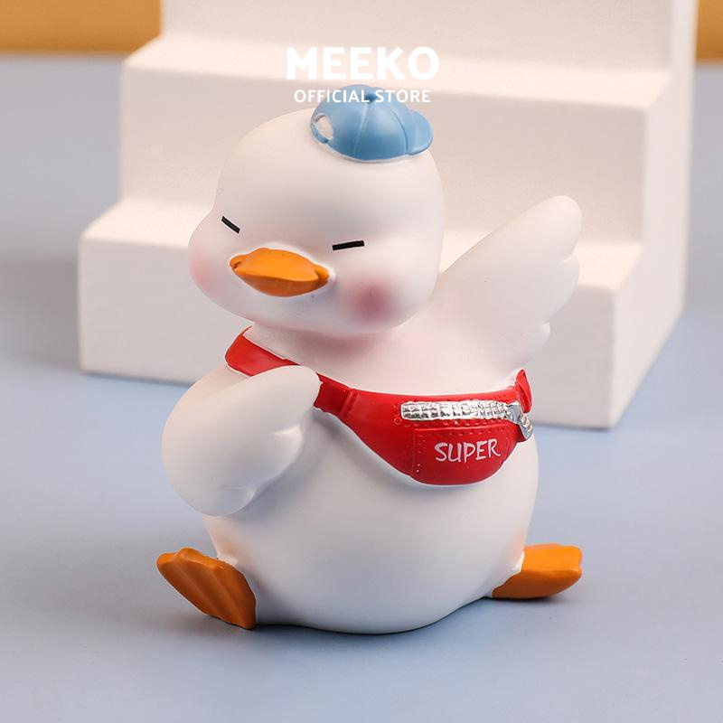 Set mô hình Vịt để bàn trang trí Decor MoMo Duck chất liệu thạch cao MEEKO