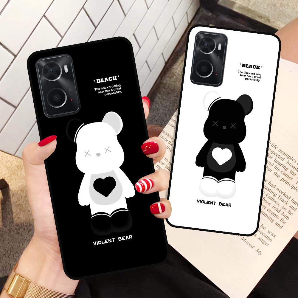 Ốp Oppo A36 / A76 in hình họa tiết Mountain, Be@rbrick dễ thương (T13 - T18)