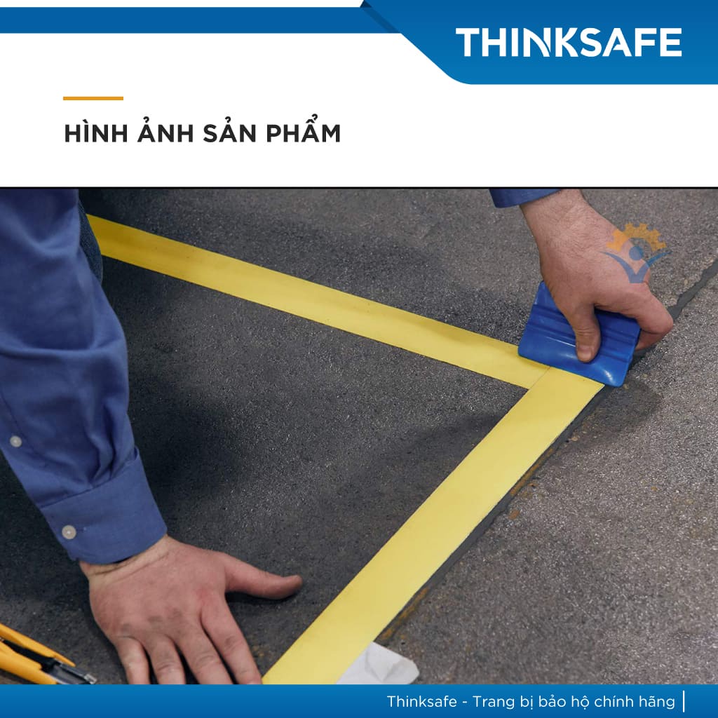 Băng keo dán nền 3M 764, chuyên dùng cảnh báo nhà xưởng, tủ điện, tường, nền nhà, tháo không để lại keo - THINKSAFE