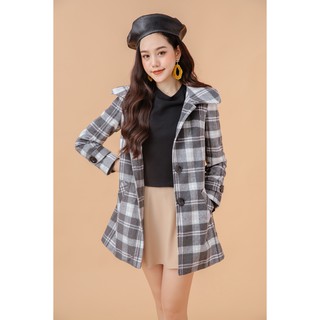 Áo khoác dạ cổ sen - 20Again