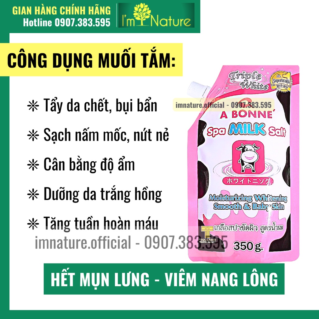 Muối Tắm Sữa Bò Tẩy Tế Bào Chết A Bonne Spa Milk Salt Thái Lan 350gr