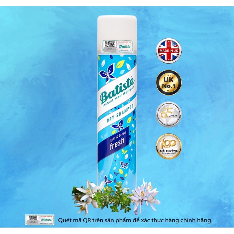 Dầu gội đầu khô Batiste 200ml - Chính hãng | BigBuy360 - bigbuy360.vn