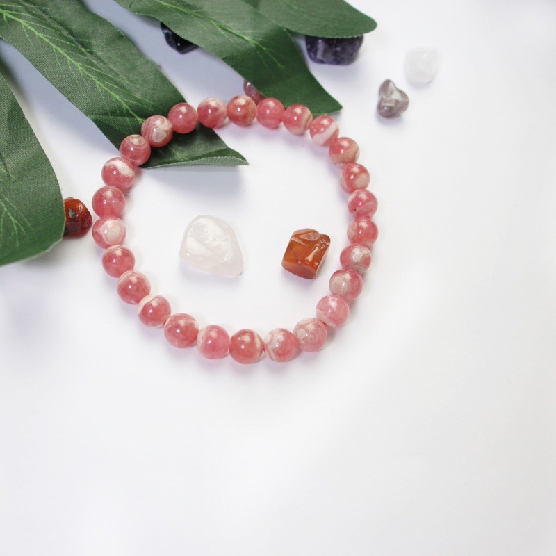 Vòng tay phong thủy đá đào hoa 7 li chiêu tình duyên tài Lộc - KAIA