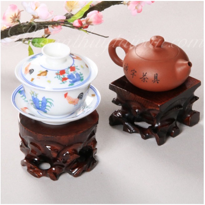 Đế kê Gỗ Tròn chân cao 9cm*6.2cm