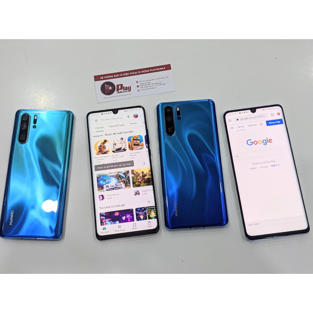 Điện thoại Huawei P30 Pro quốc tế 2 sim 8/128GB+256GB full google | Zin không ám kèm sạc nhanh tại Playmobile