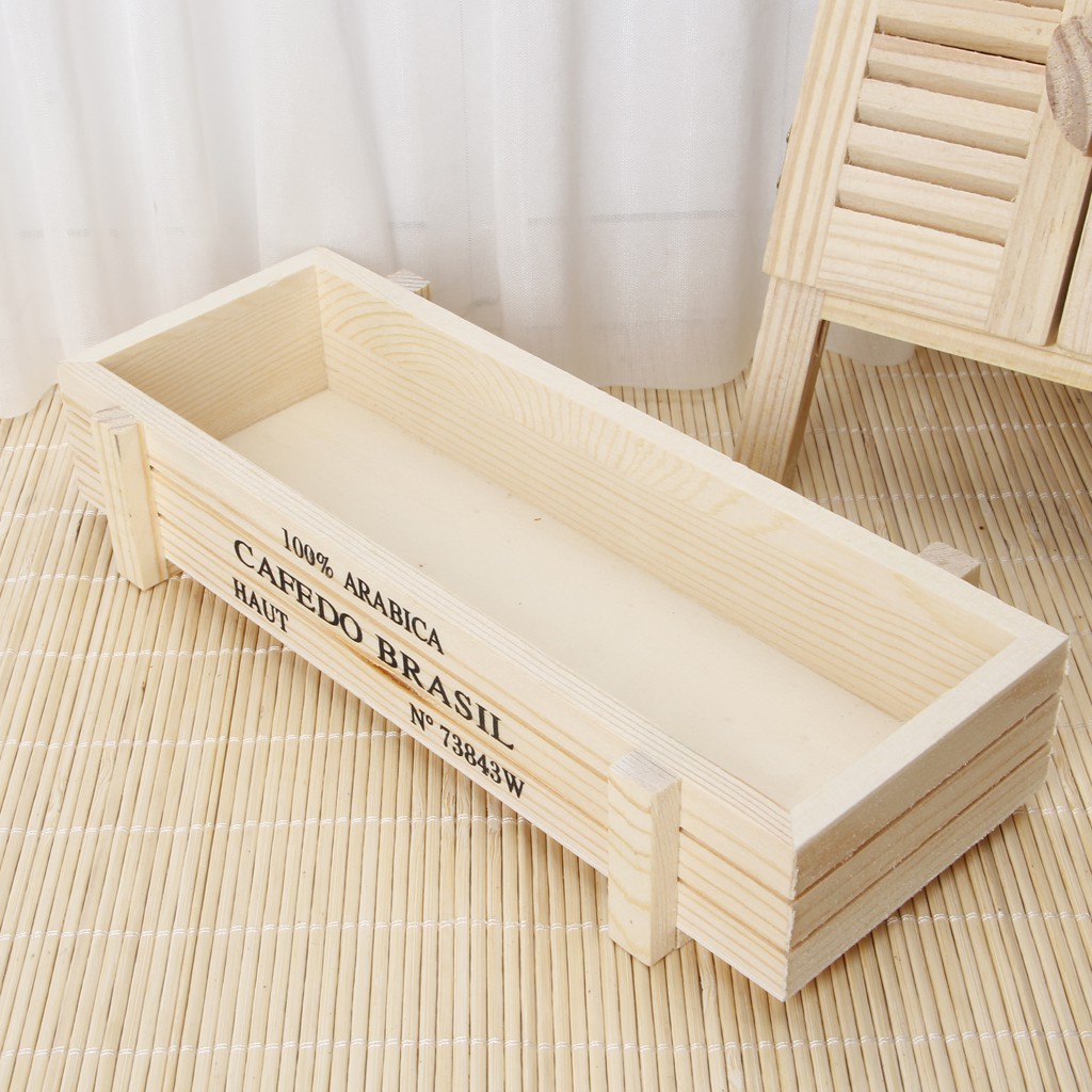 Khay trồng cây kích thước 22.6x8.4x4.5cm bằng gỗ tiện dụng
