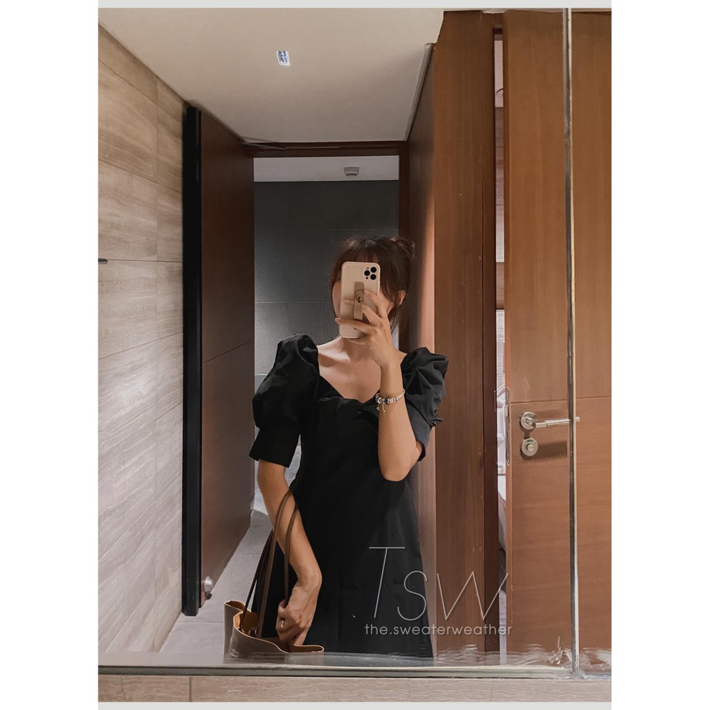 Váy dài xoắn nơ ngực tay bồng đi biển (Ảnh thật) | BigBuy360 - bigbuy360.vn