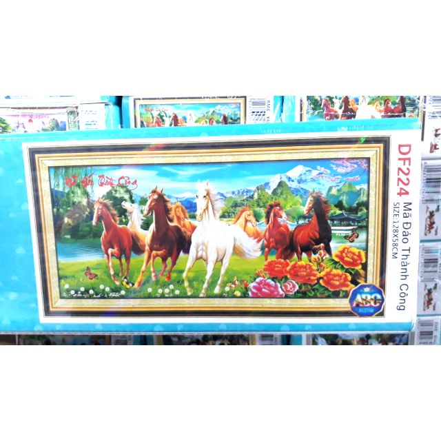TRANH ĐÍNH ĐÁ  MÃ ĐÁO THÀNH CÔNG DF224