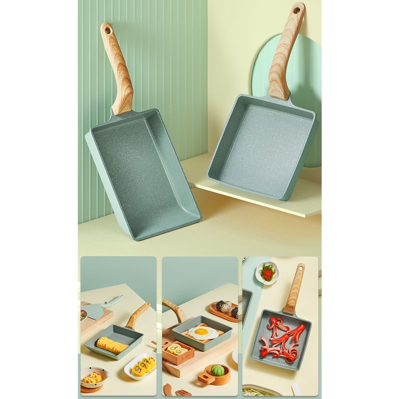 Stick Frying Pan Japanese Omelettes Aluminum Alloy Pan Egg Pancake Maker Kitchen Cookware | BigBuy360 - bigbuy360.vn