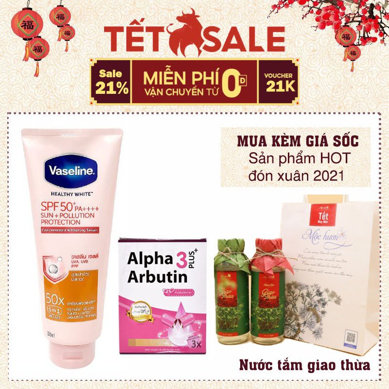 [Mã SRJULY1619 giảm 15K đơn 50K] [Kem dưỡng ẩm] Vaseline 50X - Kem dưỡng trắng và chống nắng, chống lão hóa | BigBuy360 - bigbuy360.vn